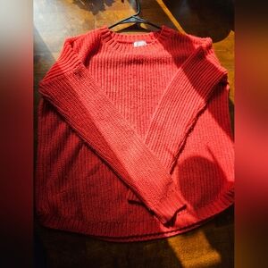 SO Vibrant Red Crewneck Sweater
